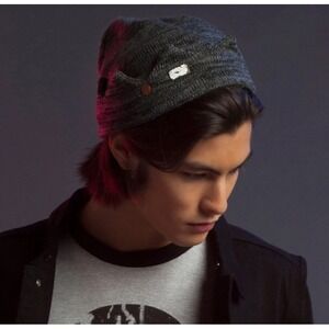 Hot Topic Riverdale Jughead Beanie Gray Knit Crown Hat Unworn Adult One Size